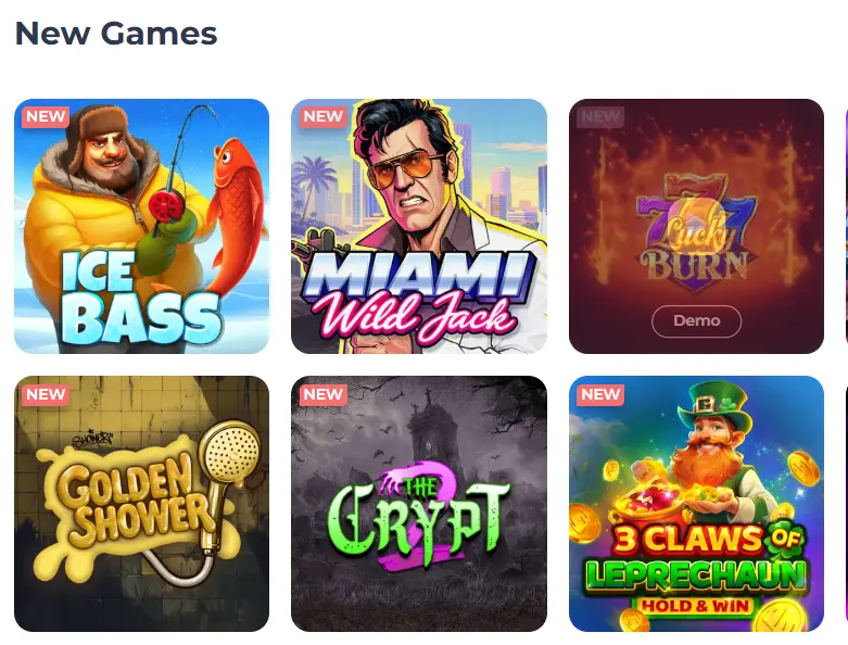 New slot games at LuckyStart to play latest releases.