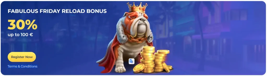 Friday reload bonus at Luckystart Casino to claim extra rewards.